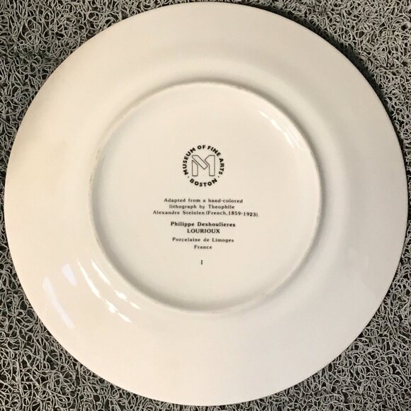 MUSEUM OF FINE ART BOSTON~Limoges China Plate Philippe Deshouliere LOURIOUX - Picture 2 of 3